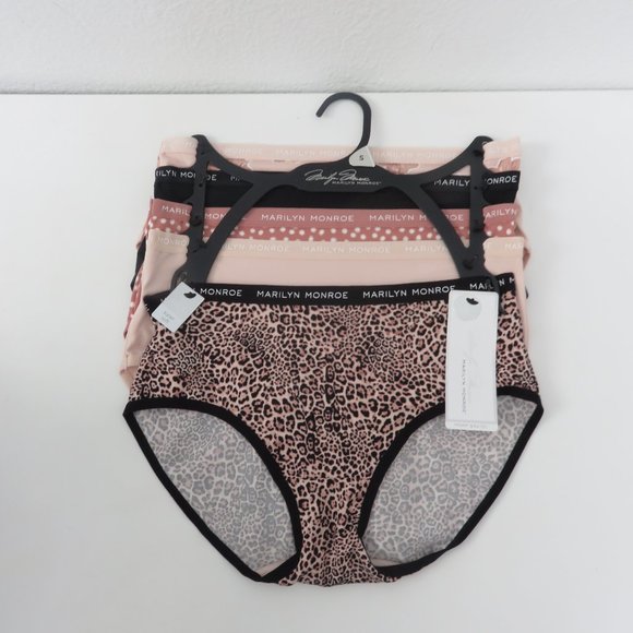 (#W) MARILYN MONROE 5-Pack Super Soft  Briefs Underwear Panties.  NWT - Picture 1 of 4